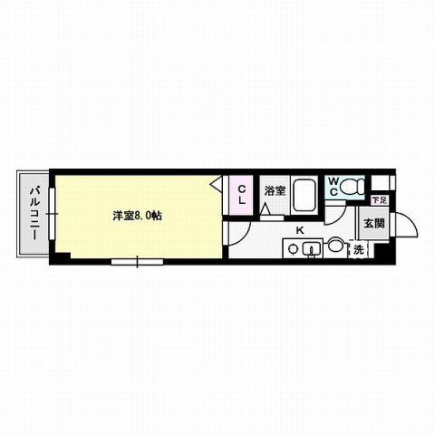 サンセット室見～ネット無料～ 間取り