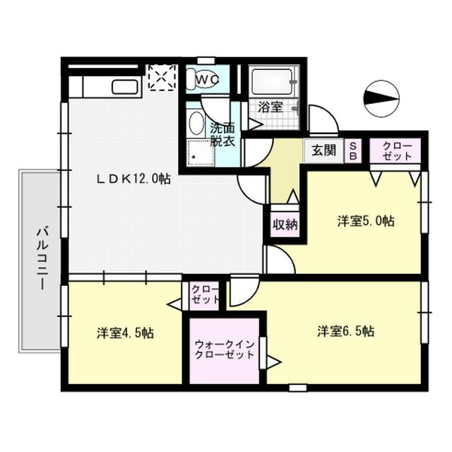 セジュールKAZ B棟 206号室 間取り