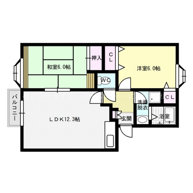 メロディハイツ春日公園 205号室 間取り