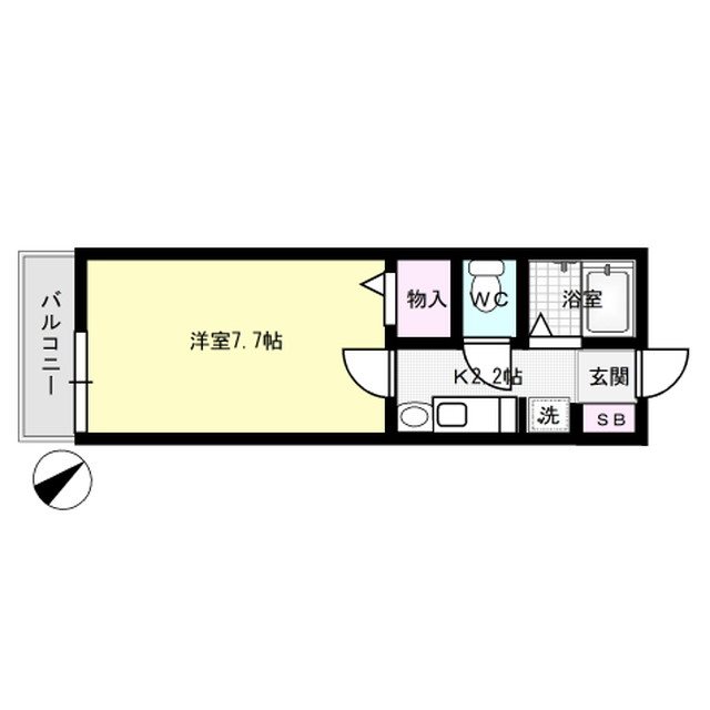 セリバテール太宰府 206号室 間取り