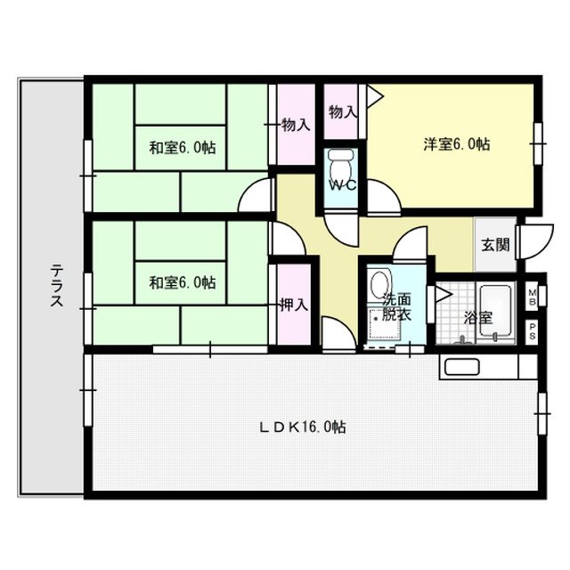 間取り 大産春日マンション 間取り図