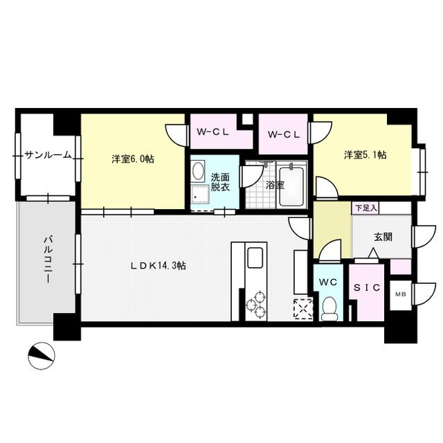 am・park 202号室 間取り