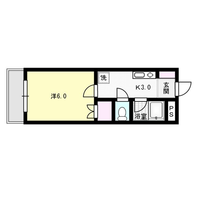 ツインズプラザA 408号室 間取り