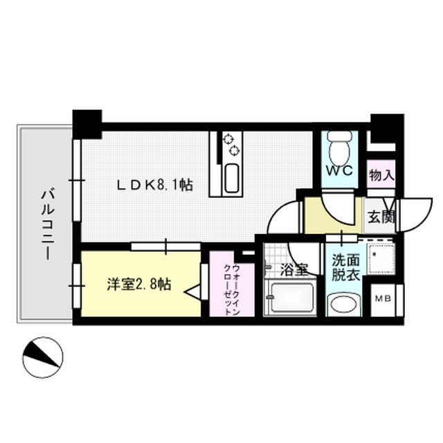 春日コンドミニアム 605号室 間取り