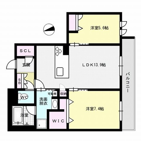 Ｂｉａｎｃｏ昭代～ネット無料～ 間取り