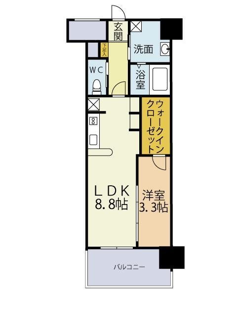 ブレス唐人町駅前 間取り