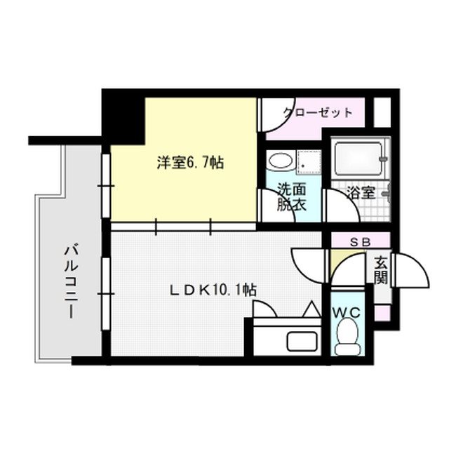 ラクレイス西新 間取り