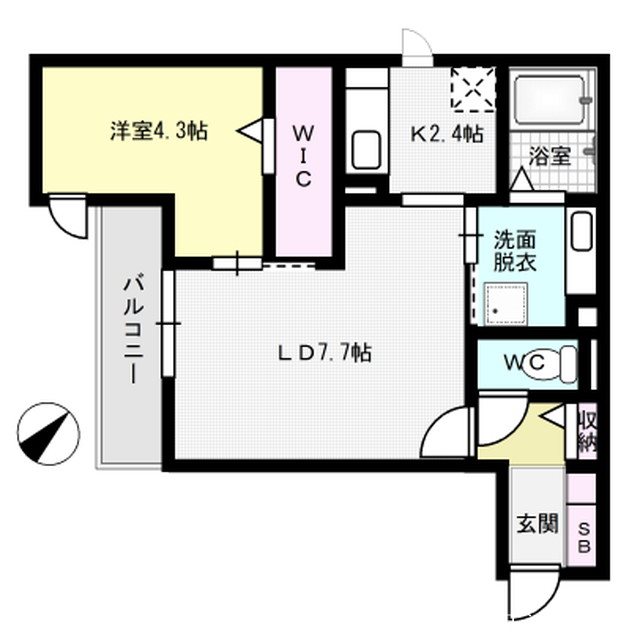 D-room大橋 105号室 間取り