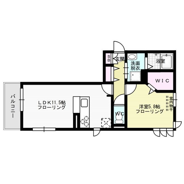 D-room那の川 301号室 間取り