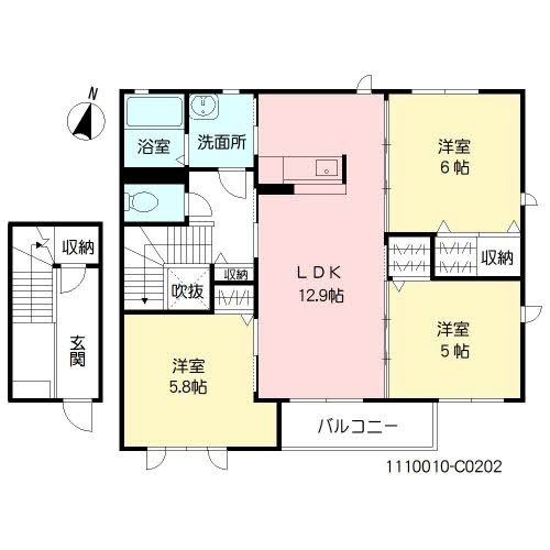 サンフラワーＣ棟～ネット無料～ 間取り