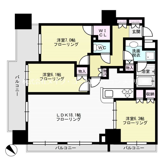 シティハウス六本松ツインタワーズ 間取り
