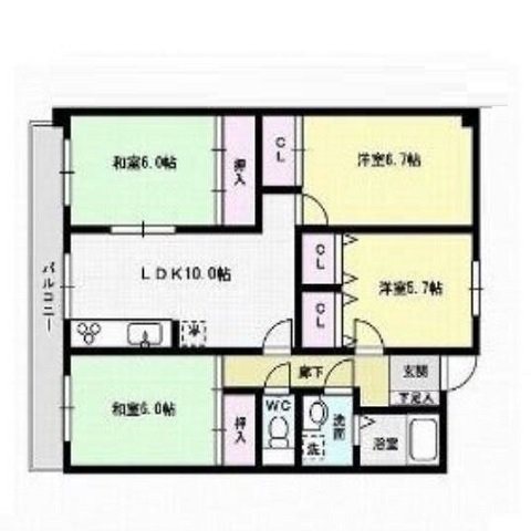 アルカサール東油山 間取り