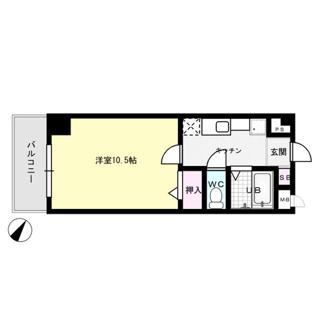 アネモス春日原 203号室 間取り