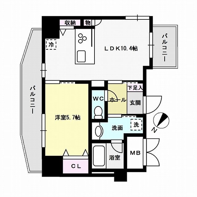 Palais Felicia 801号室 間取り