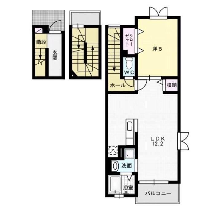 間取り パークコート空港西A 間取り図