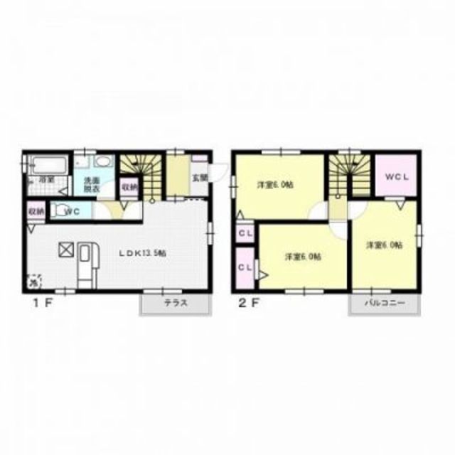 メープルコートＡ棟～駐車場2台付き～ 間取り
