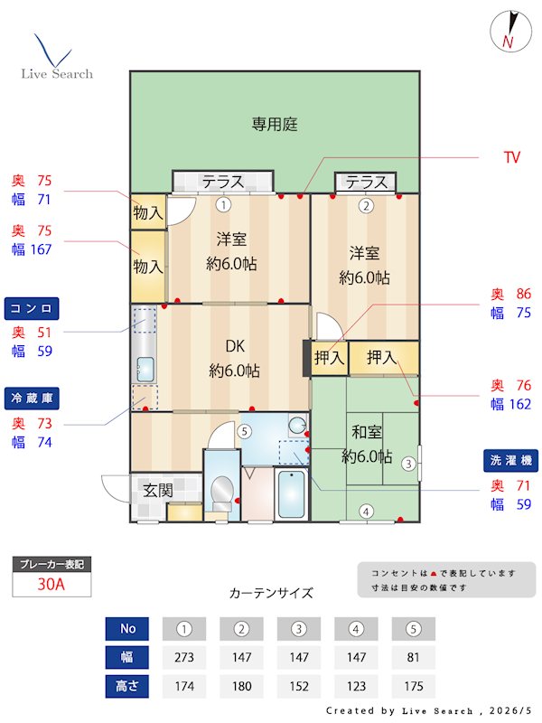 パルデンス春日公園 101号室 間取り