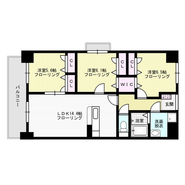 アウラ　ビータ平尾 間取り