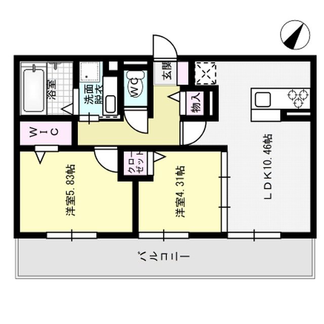 和の刻 202号室 間取り