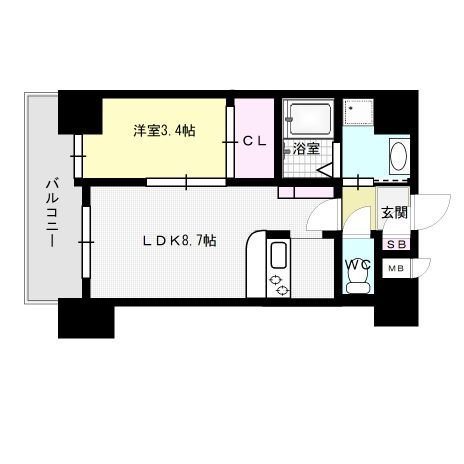ネストピア西新Ⅱ～ネット無料 間取り