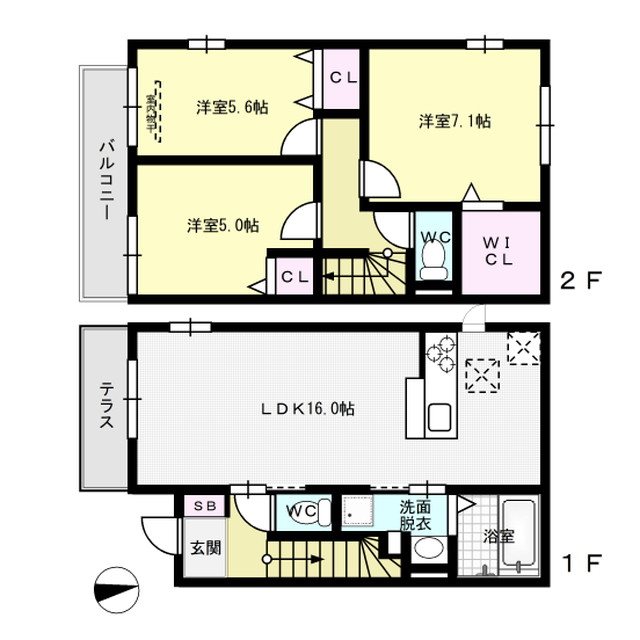 D-room小田部 参番館 間取り