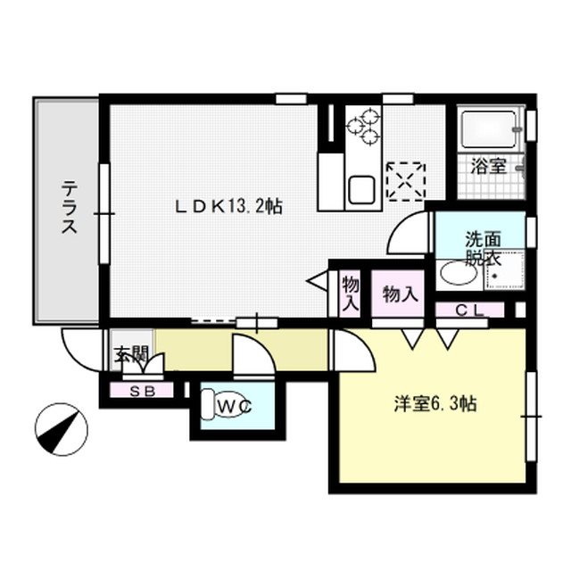 シャーメゾン・リオA棟 101号室 間取り