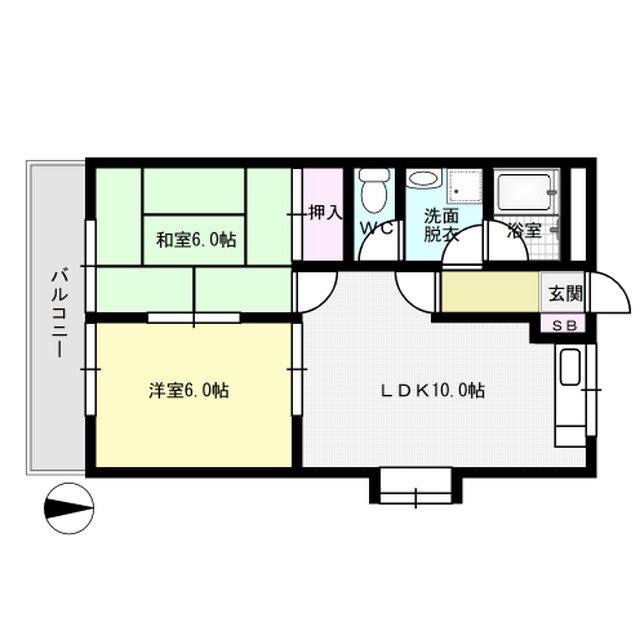 グリーンパーク春日 201号室 間取り
