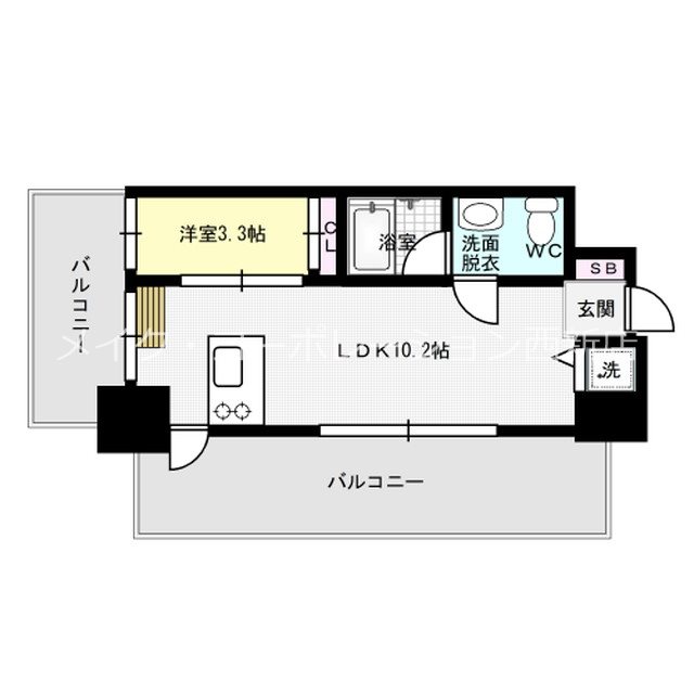 西新テングッドシティサボイ～ネット無料～  間取り