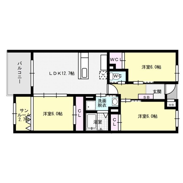 ル　パルテール城南 間取り