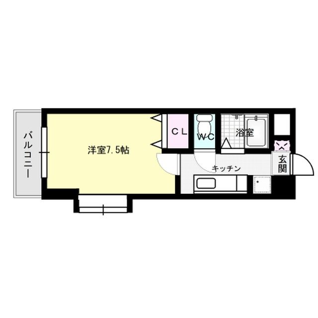 アルメリア白木原 1006号室 間取り