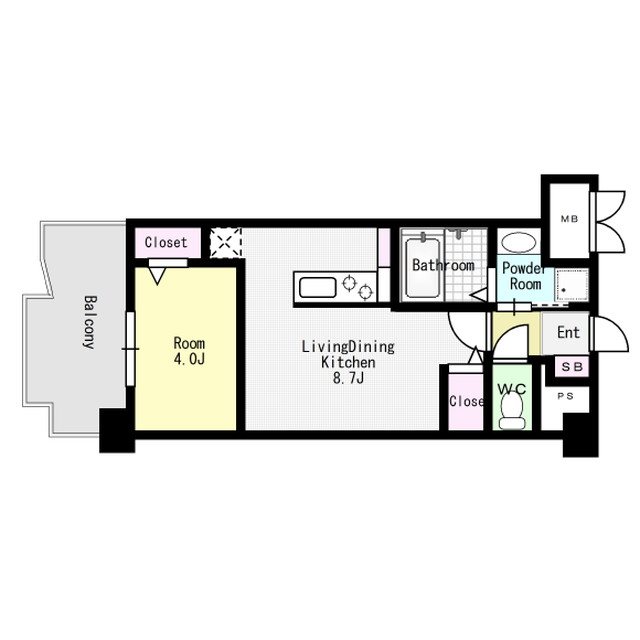 ※間取り反転 N・Cresia 間取り図