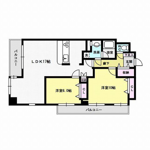 ファーネスト西新 間取り