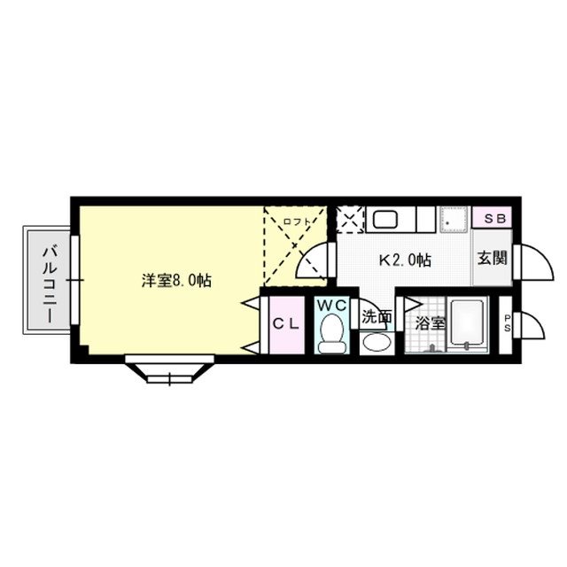 メリーゲート 201号室 間取り