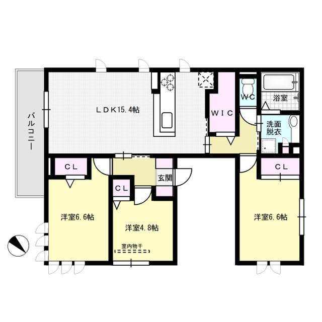 D-room大池通り 201号室 間取り
