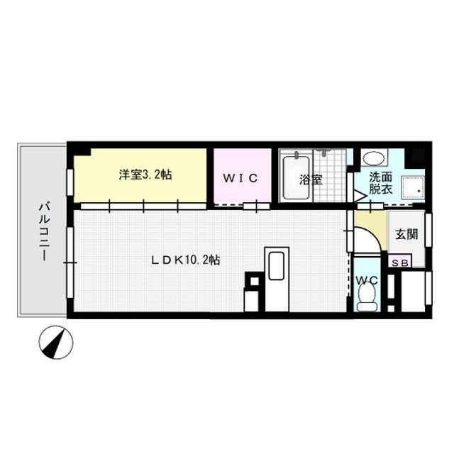 Neues Land 206号室 間取り