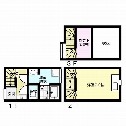 North side terrace 間取り