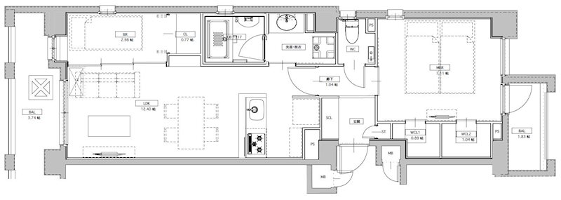 エスペランサ天神南 間取り