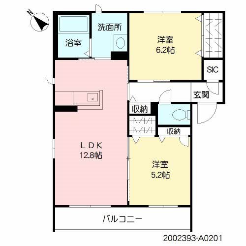 メゾンボヌール大利 201号室 間取り