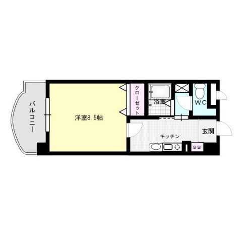 レークセンターガーデンU 303号室 間取り