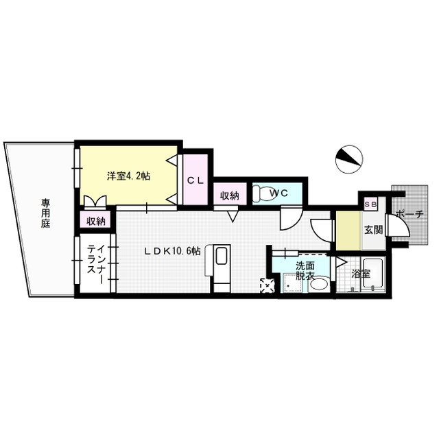 シャルール 103号室 間取り
