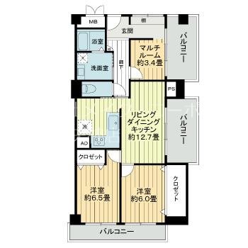 日商岩井今泉マンション 間取り