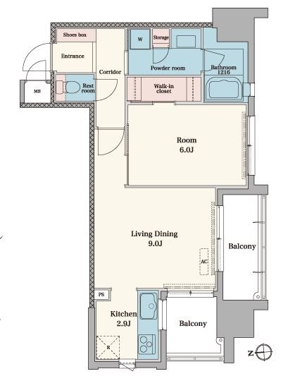 RJRプレシア博多駅前 間取り