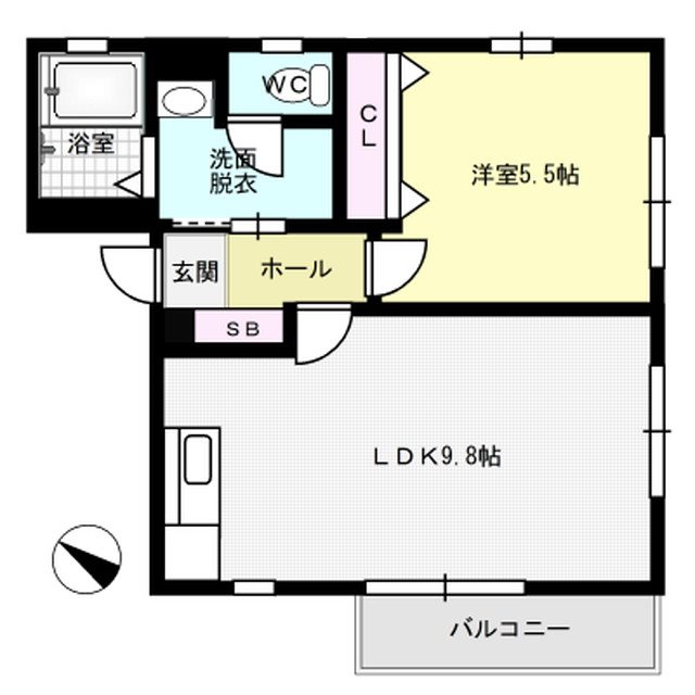 ソレール・メゾン南福岡A棟 202号室 間取り