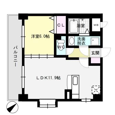 ステーションサイド春日原 703号室 間取り