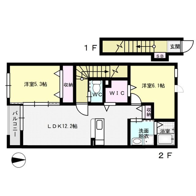 KIJIGAO2 201号室 間取り