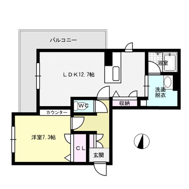 ロザージュ惣利 201号室 間取り