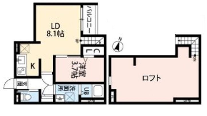 スプリングフォレスト弐番館～ネット無料～ 間取り