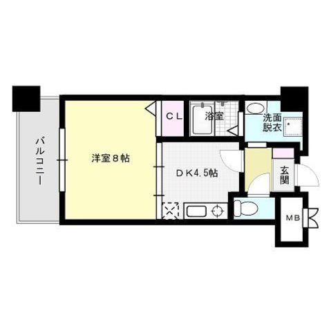 RJR姪浜～ネット無料～ 間取り