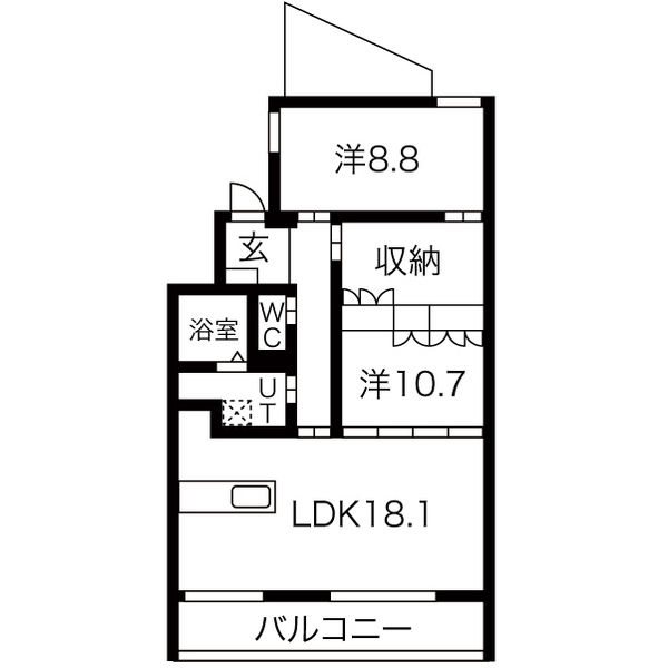 ラクレイス西新レジデンシャルタワー 間取り