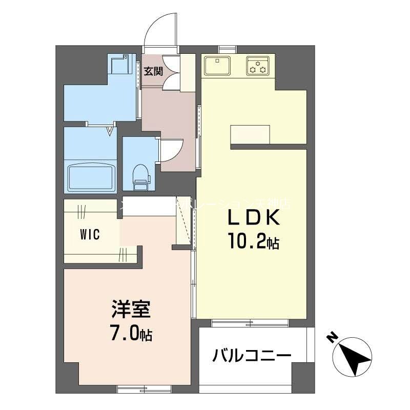 パティオ薬院Ⅱ 間取り